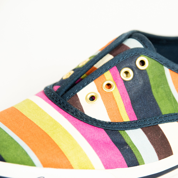 New pastel rainbow stripe Coach sneakers - Picture 2 of 7